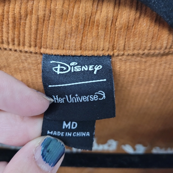 Disney Her Universe Fox and the Hound Brown Corduroy Button Up Jacket Size Mediu - Picture 4 of 6